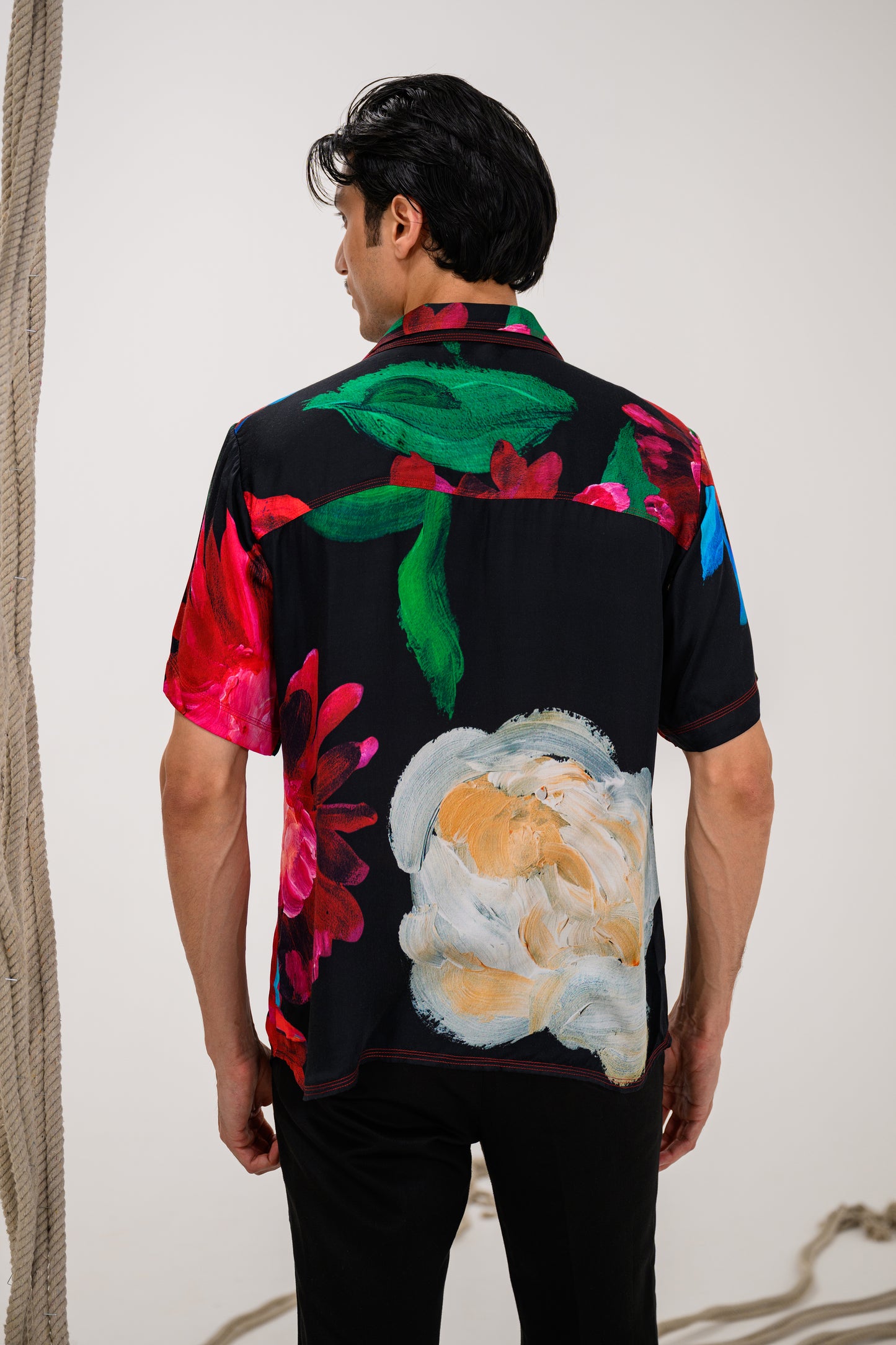 BINARY BOLD SATIN SHIRT