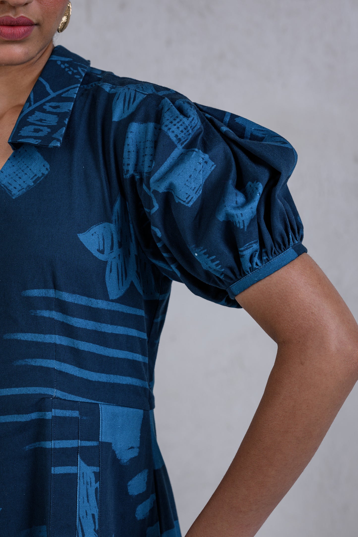 Aqua Monstera Dress