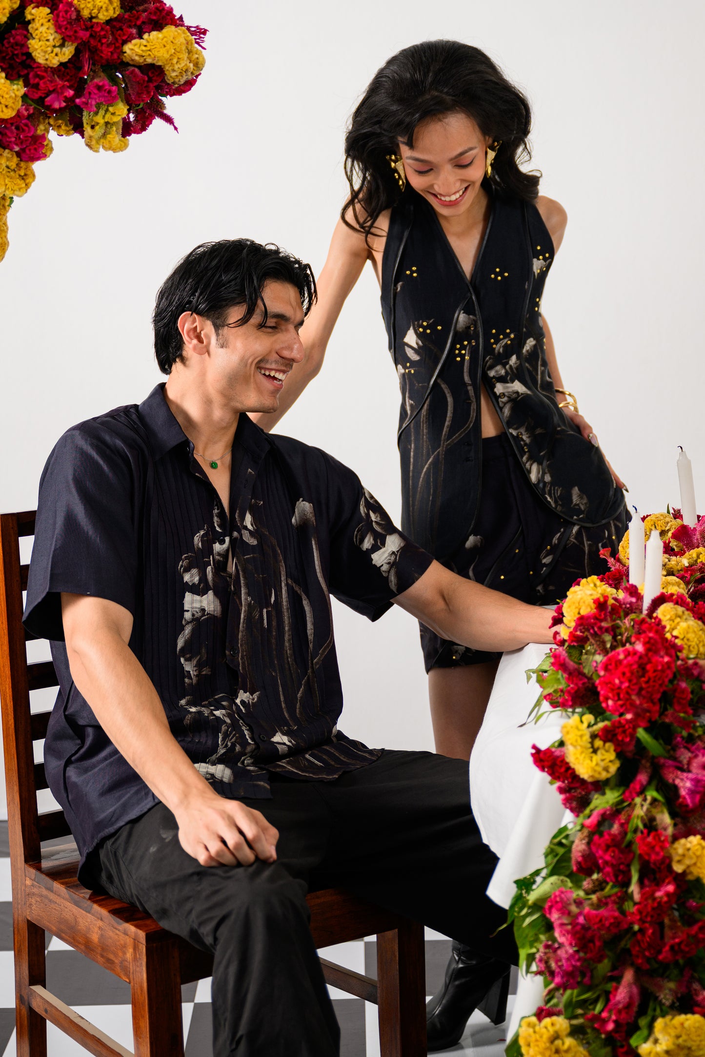 PLEATRIX SILK SHIRT