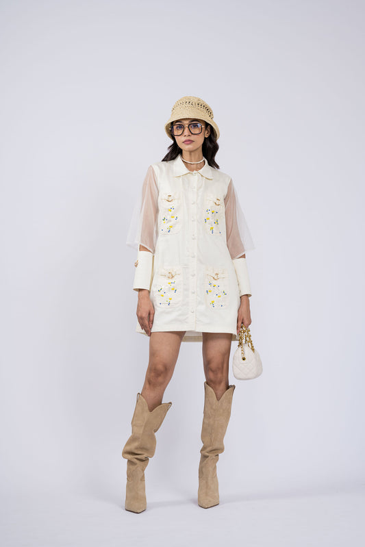 "Pearls of Darcy" Shirt Dress