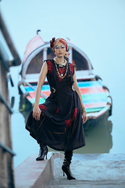 PETAL ILLUSION ADJUSTABLE DRESS