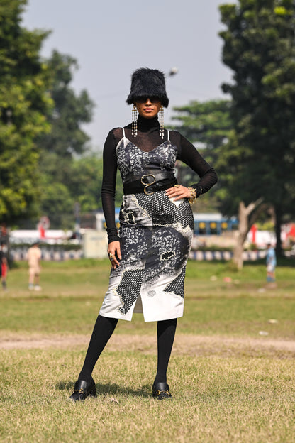 ILLUME BUSTIER-SKIRT SET