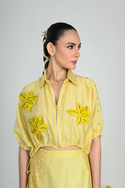 SUMMER LIME CROP JACKET