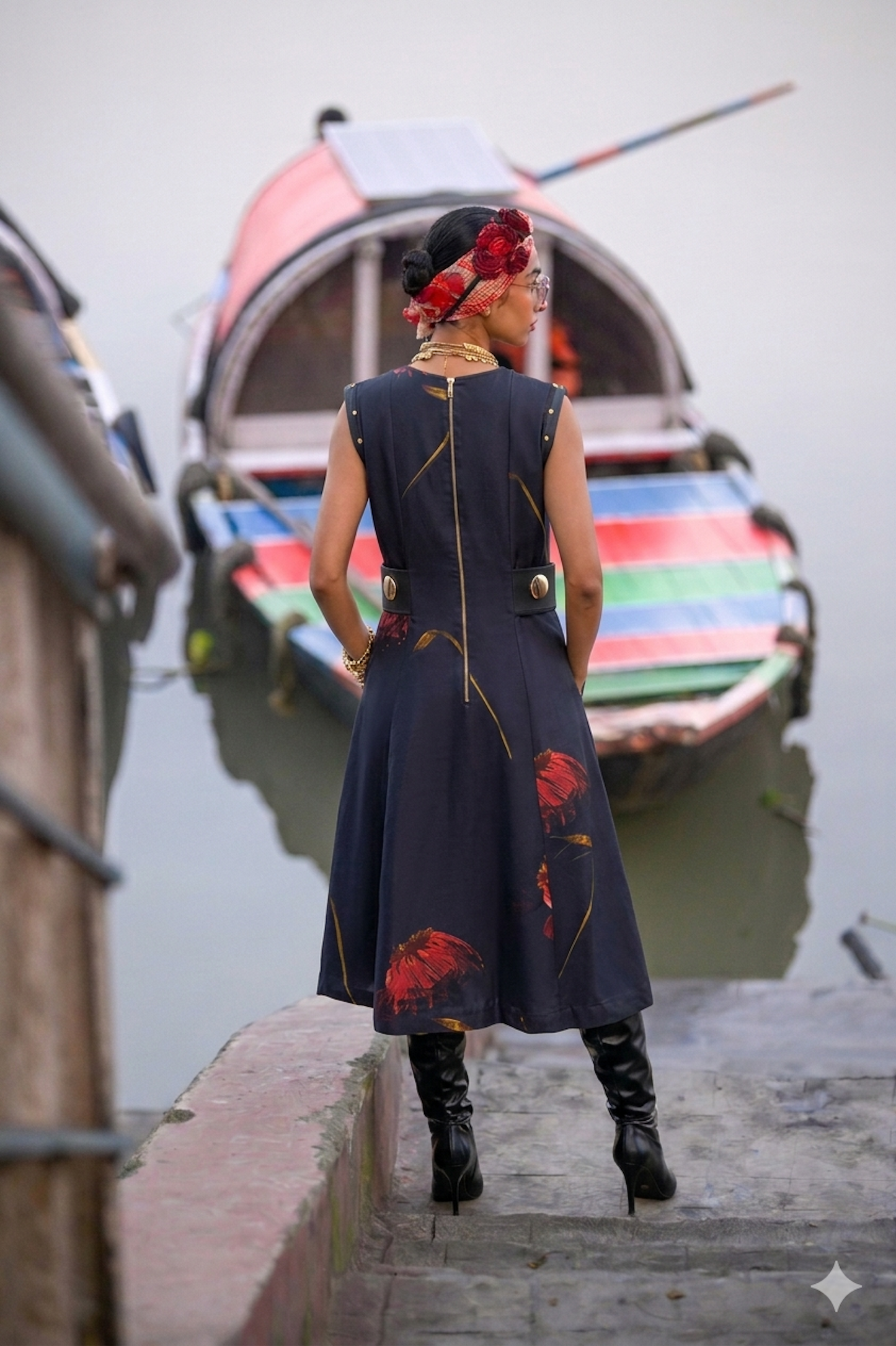 PETAL ILLUSION ADJUSTABLE DRESS
