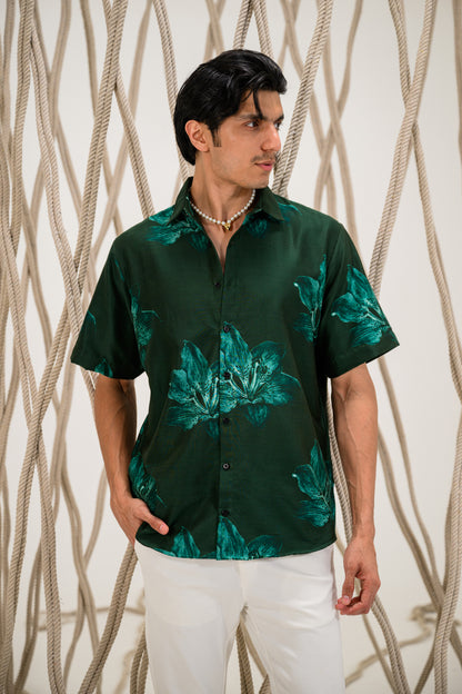 EMERALD SILK SHIRT