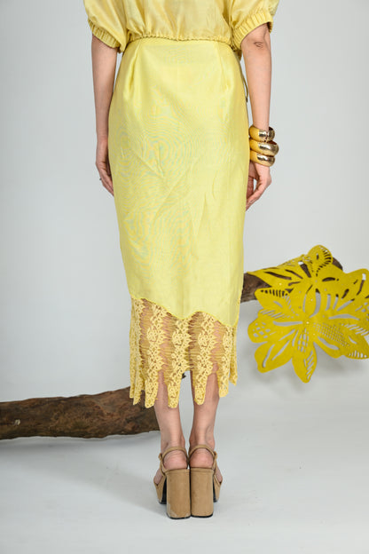 SUMMER LIME LACE SKIRT