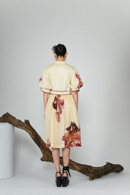 MAUVE POETRY GATHERED DRESS