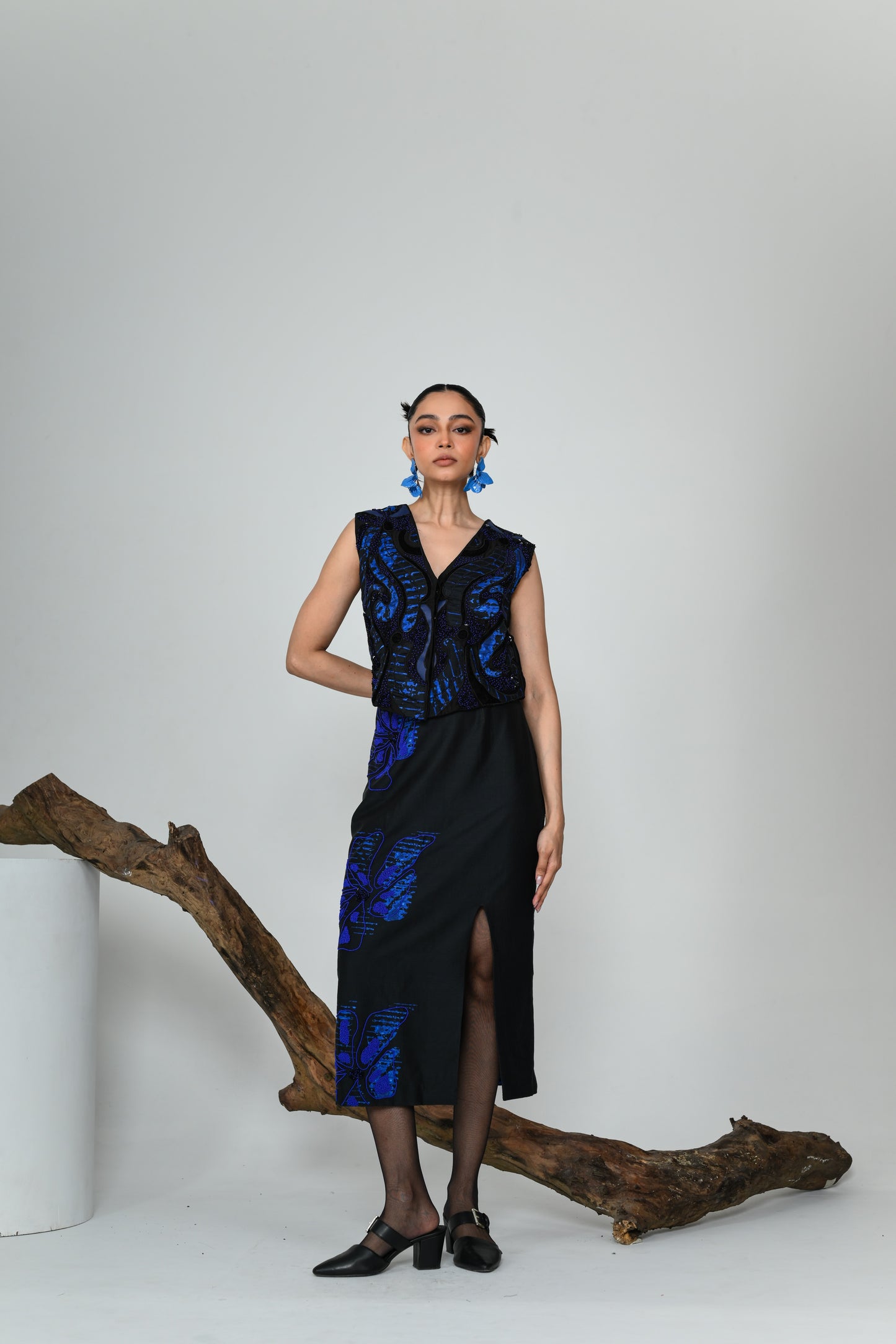 BLUE IVY PENCIL SKIRT