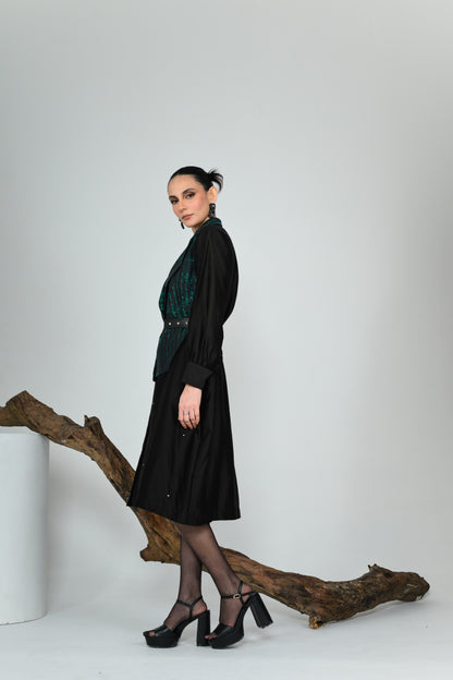 MATRIX FALSE COWL DRESS