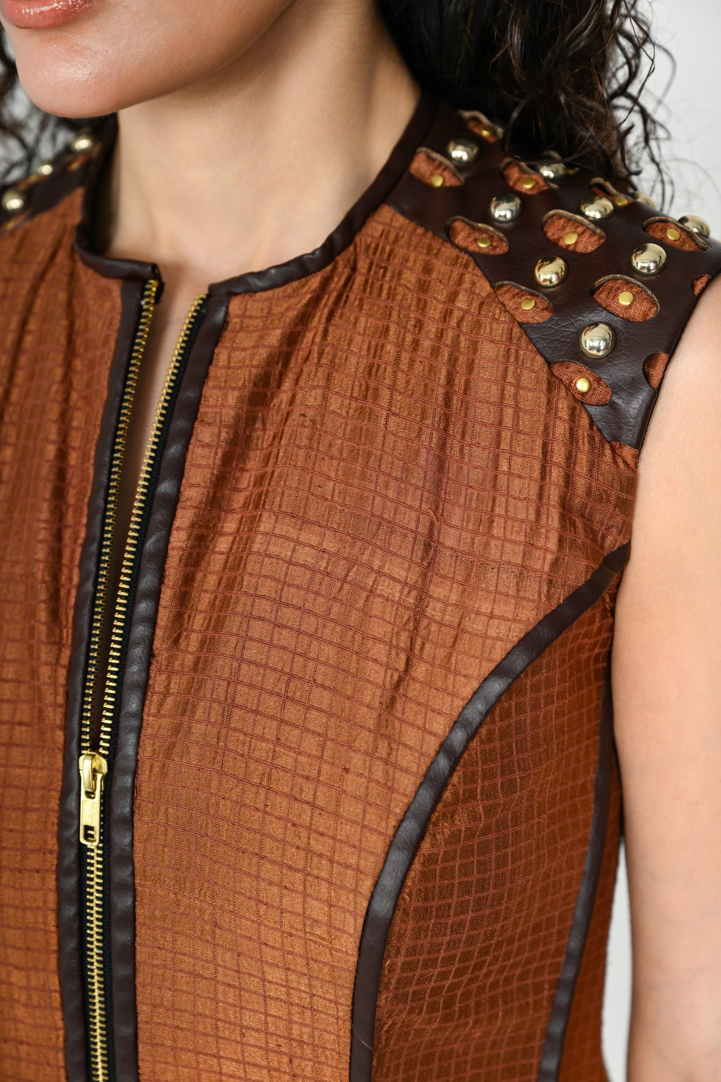 CARAMEL SCULPTED DRESS