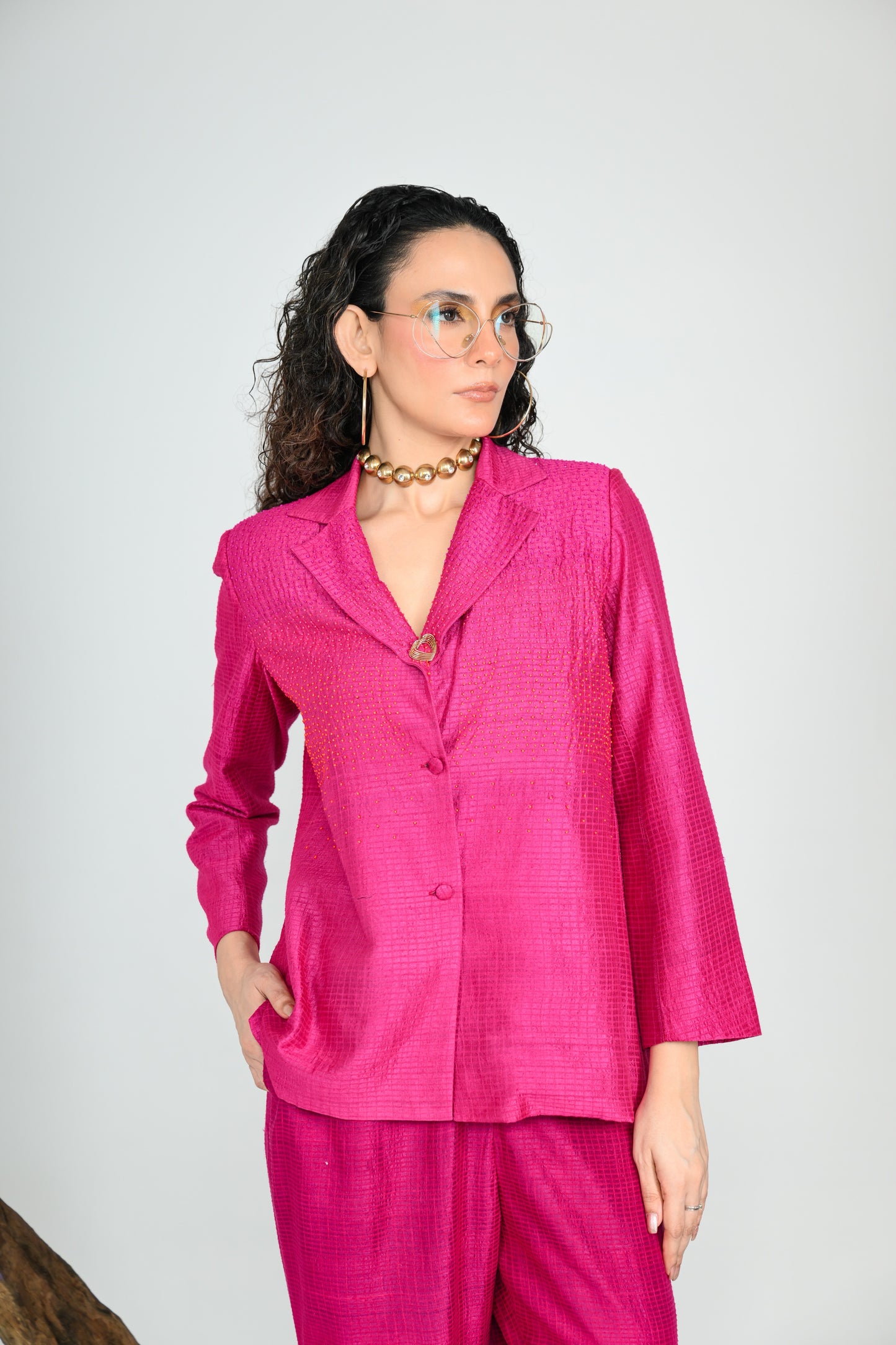 FUSCIA HEIRESS BLAZER SET