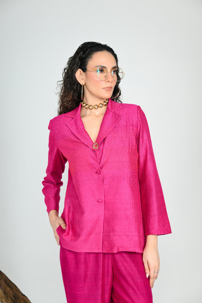 FUSCIA HEIRESS BLAZER SET