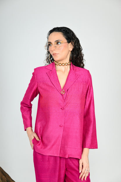 FUSCIA HEIRESS BLAZER SET