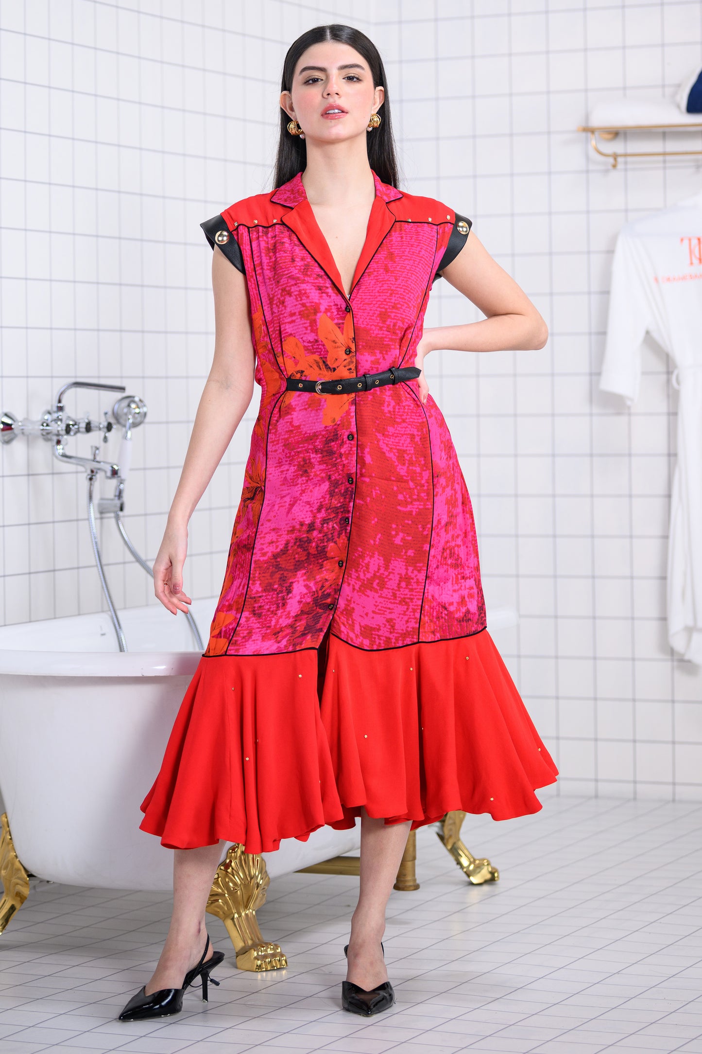 CARMINE MIDI DRESS