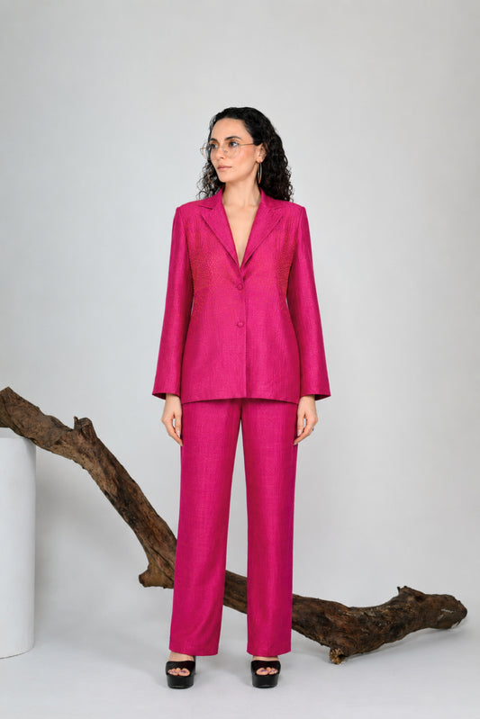 FUSCIA HEIRESS BLAZER SET
