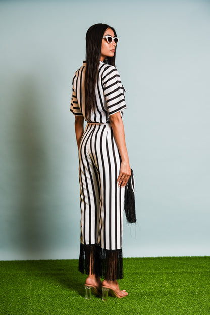 Stripe Co-ord Set With Tassel